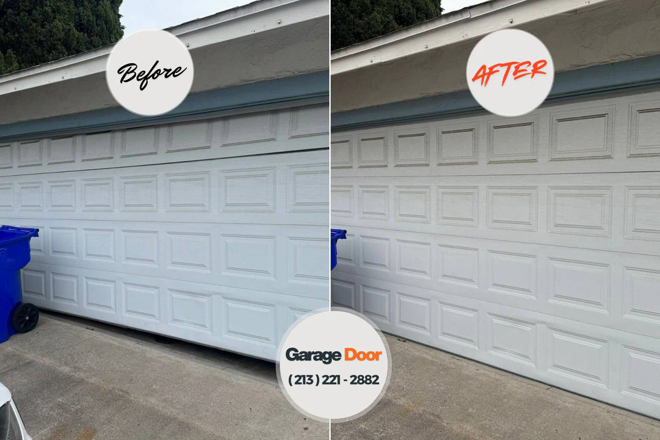 Before and after: garage door repair Paramount-Long Meadow, MD